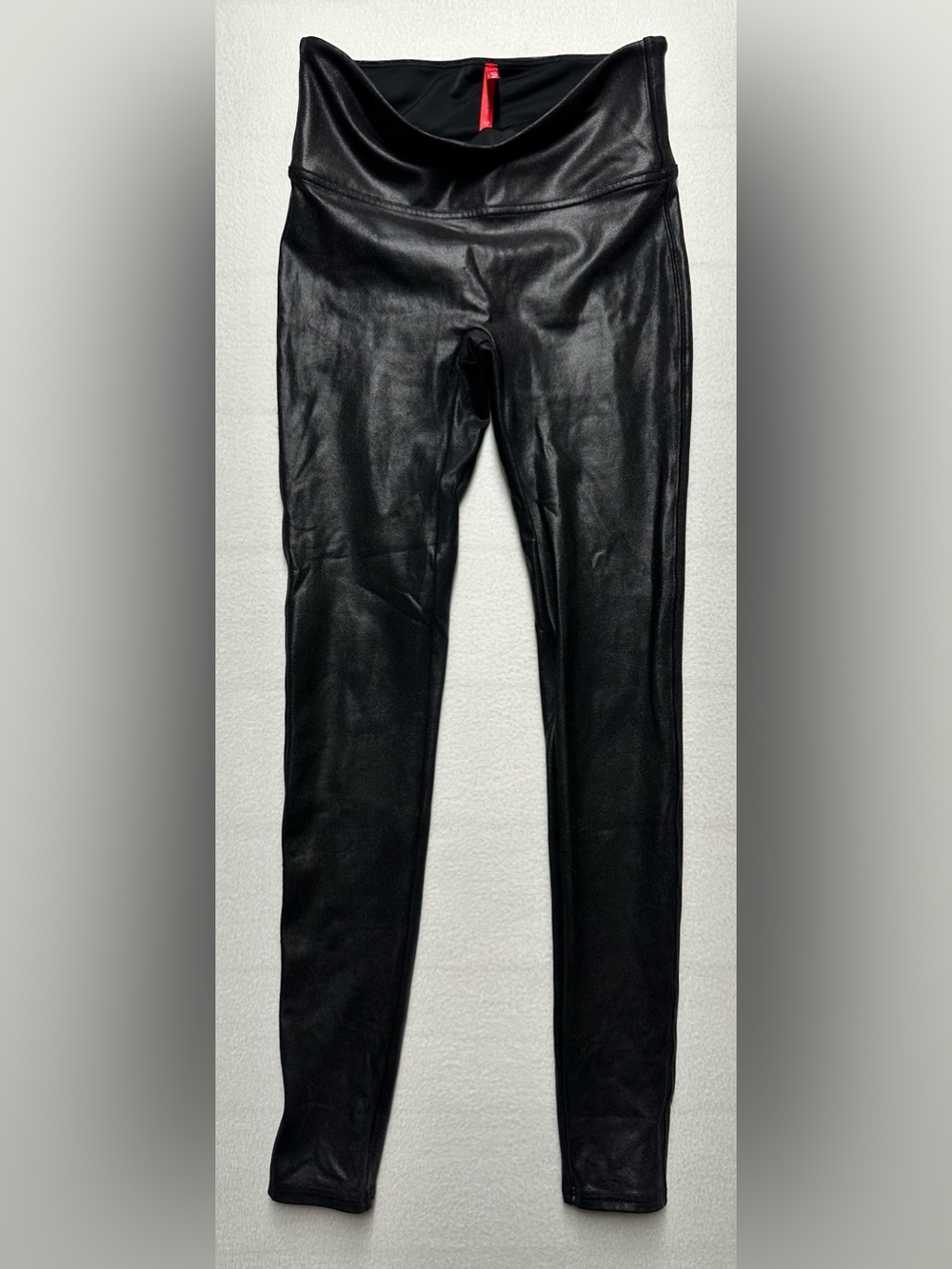 SPANX Faux Leather Leggings • Women’s Small • Black High‑Waist Shaping